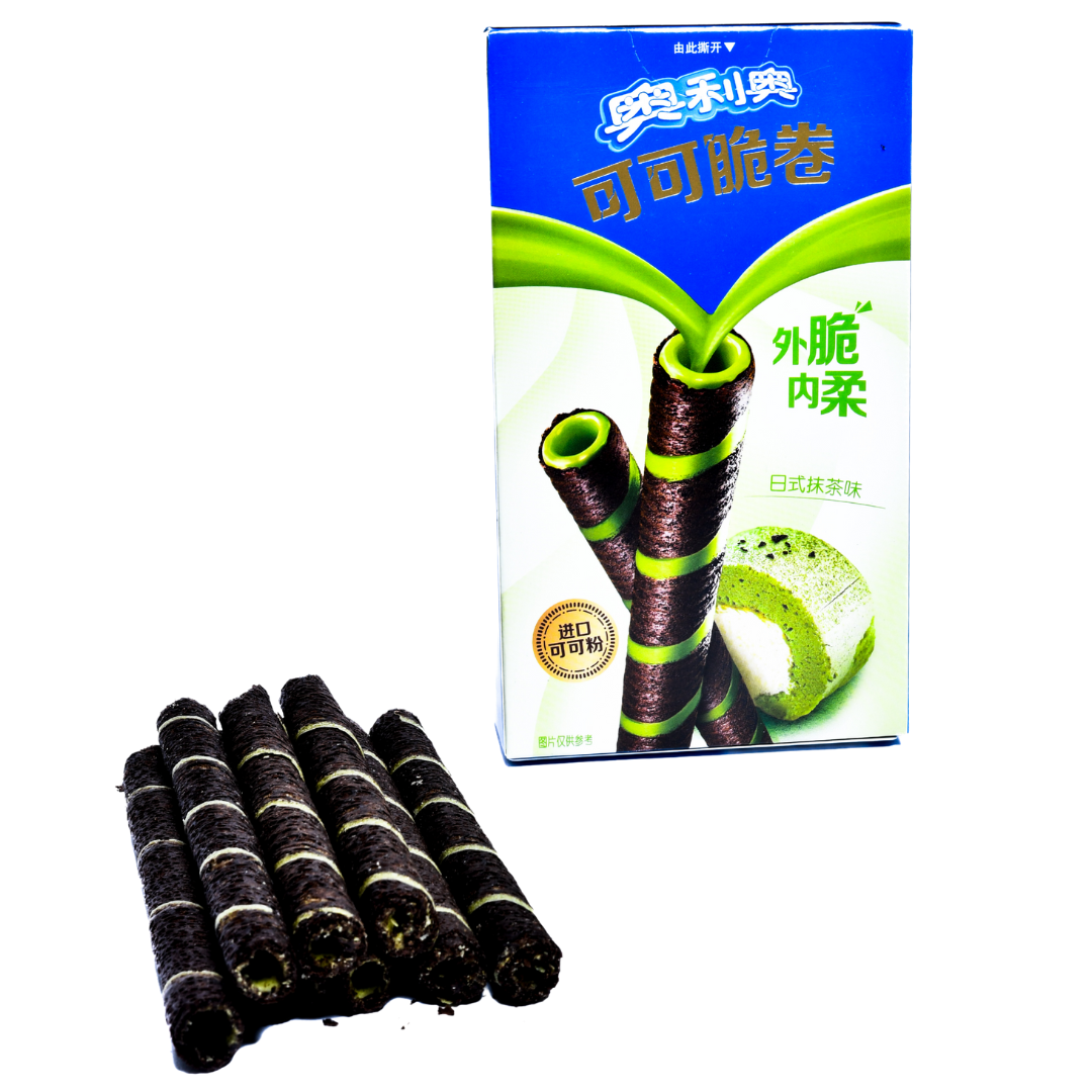 Oreo Matcha Wafer Rolls