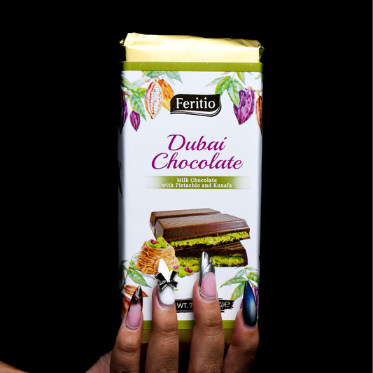 Viral TikTok Feritio Dubai Chocolates with Pistachio Cream Kunafa