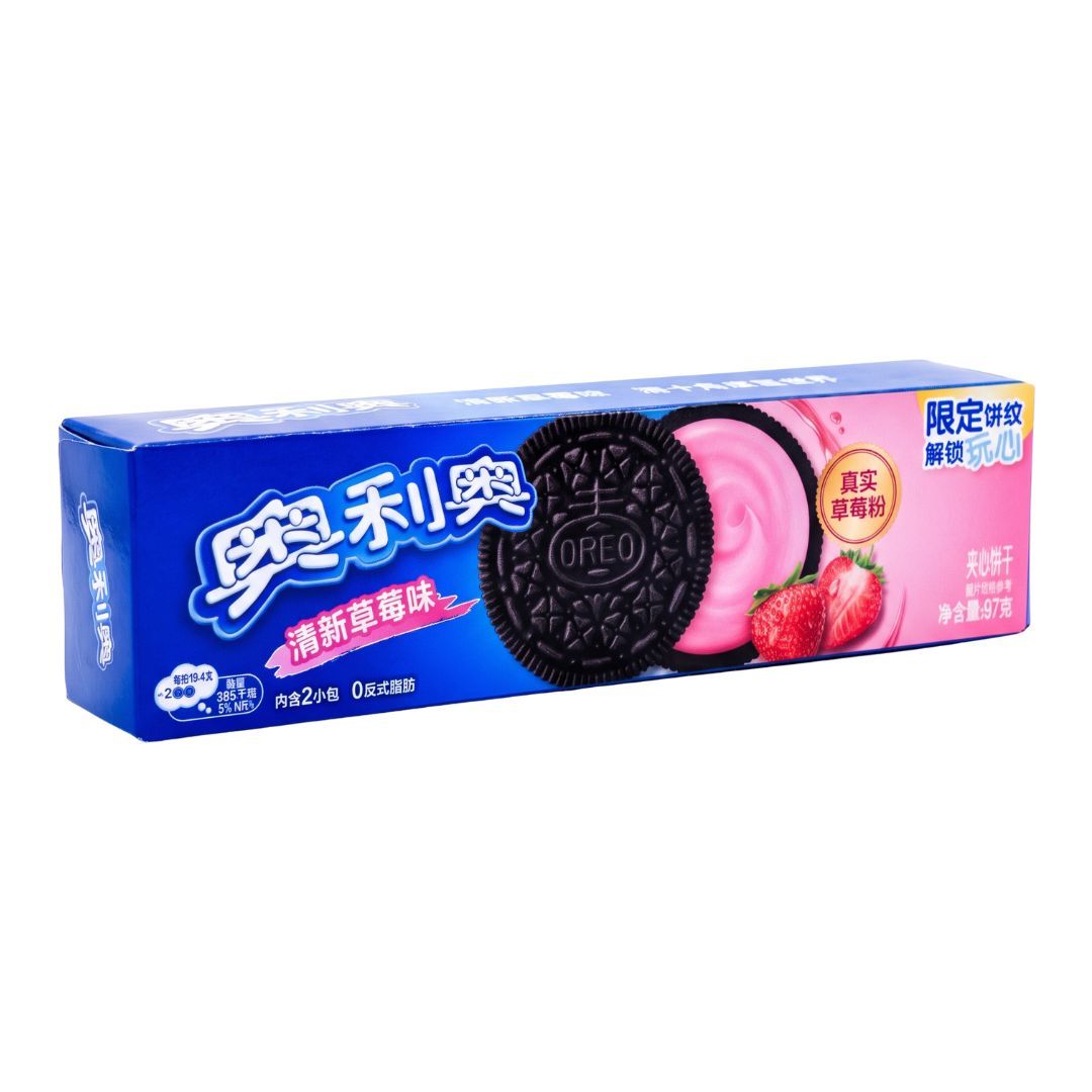 OREO Strawberry Cream Sandwich Cookies 97g | CHINA